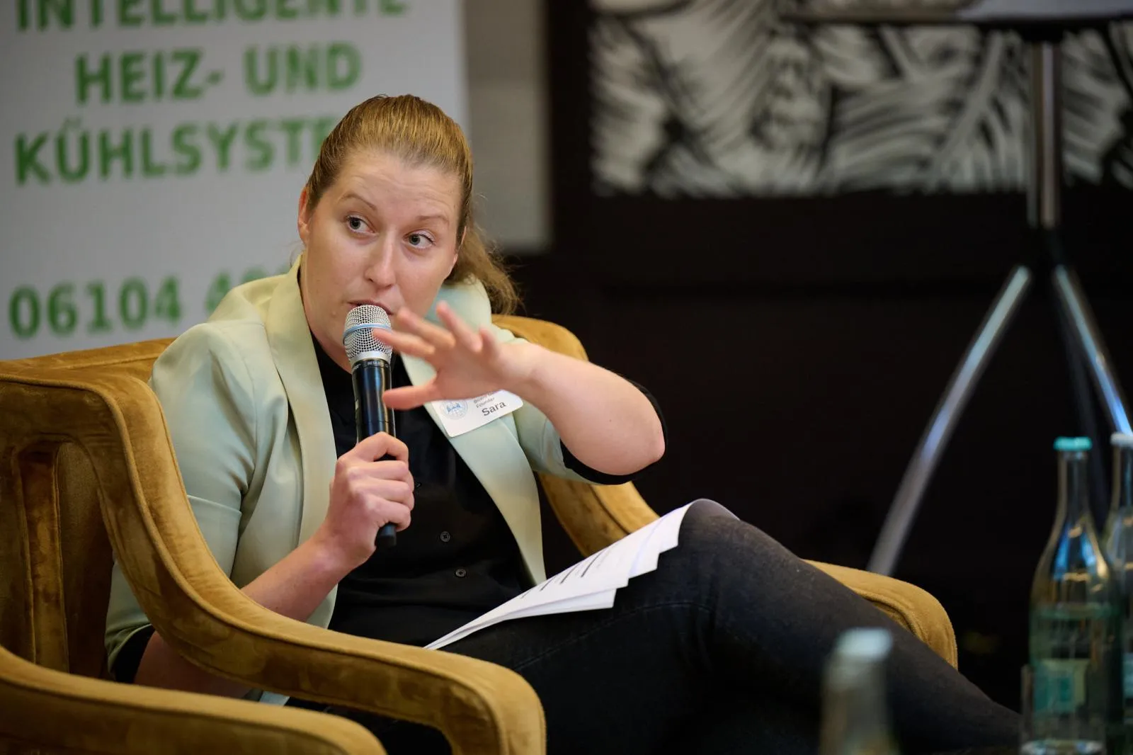 Auf der Bühne während der moderierten Diskussion